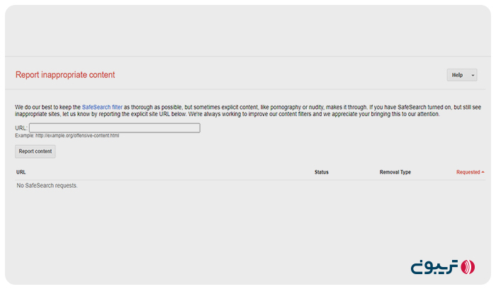ثبت درخواست حذف صفحات با محتوای غیراخلاقی و مستهجن از نتایج جستجوی گوگل
